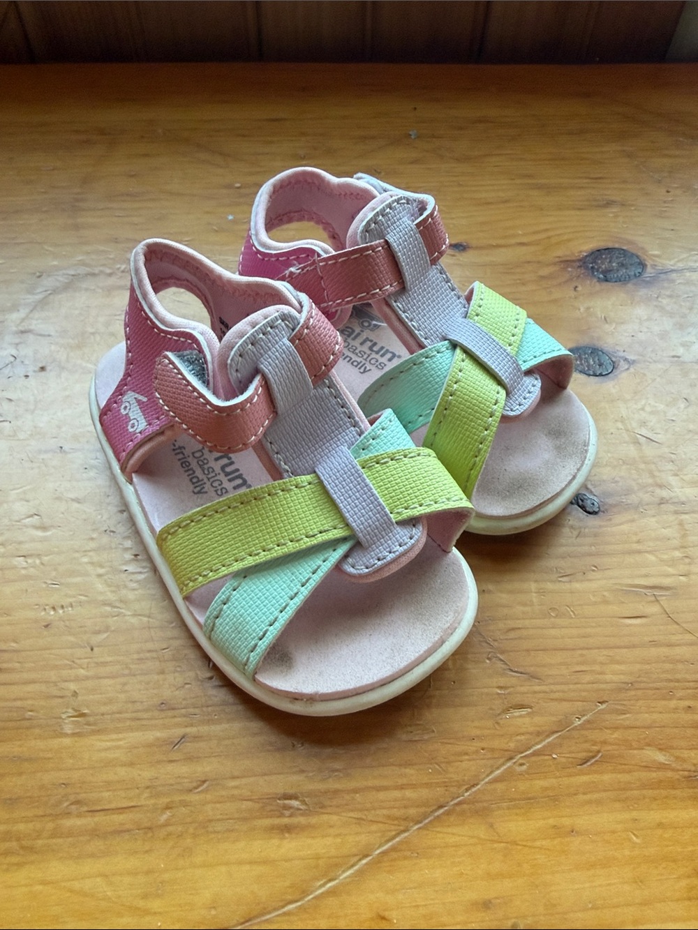 Kids Pastel Multi-Color Sandals - Comfortable Outdoor Play Shoes